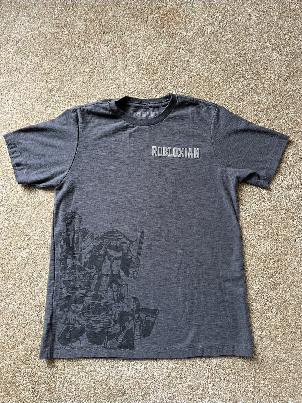 Robloxian Kids' Short Sleeve Tee in Charcoal Gray